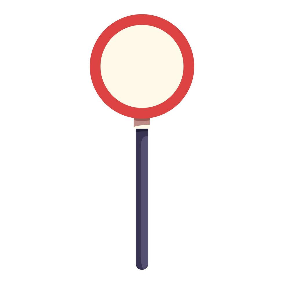 Round road sign with empty space for your text standing on a pole vector