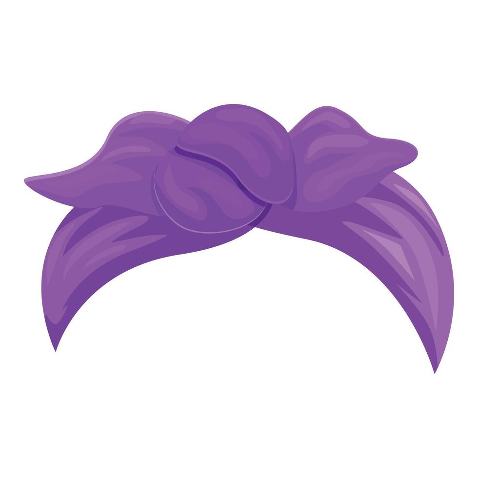 Purple headscarf tying around a woman's head vector