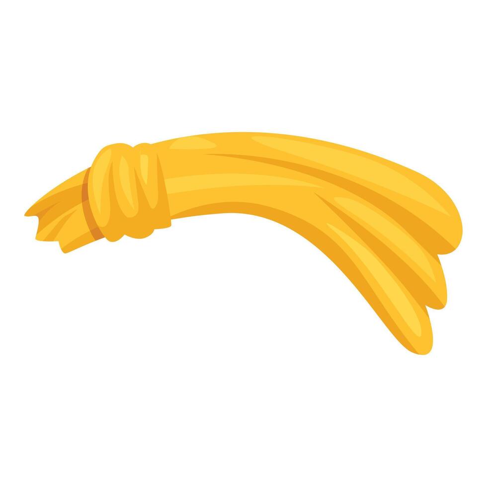 Yellow silk scarf with a fringe flowing in the wind vector