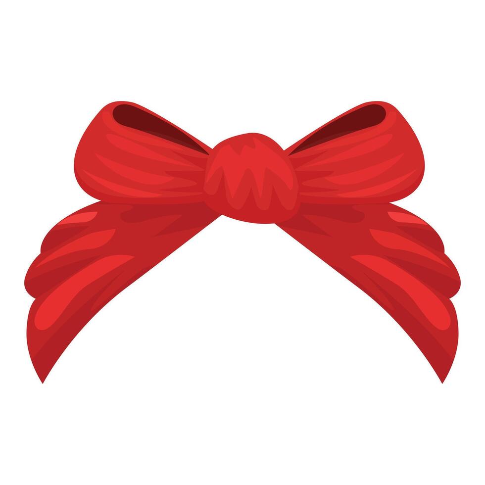Red bow isolated on white background representing gift and celebration vector