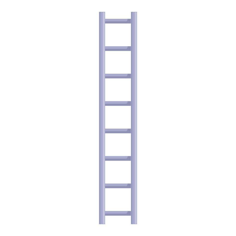 Tall metal ladder standing upright isolated on white vector