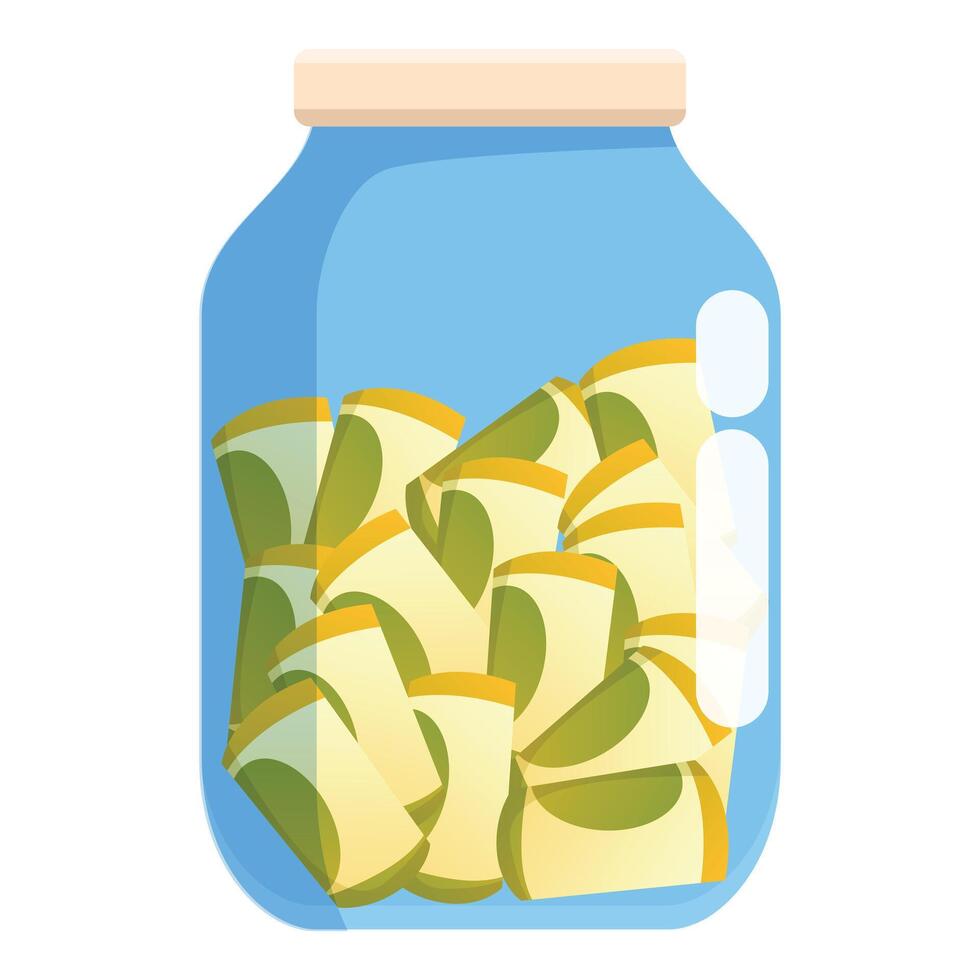 Glass jar full of money saving cash for future vector
