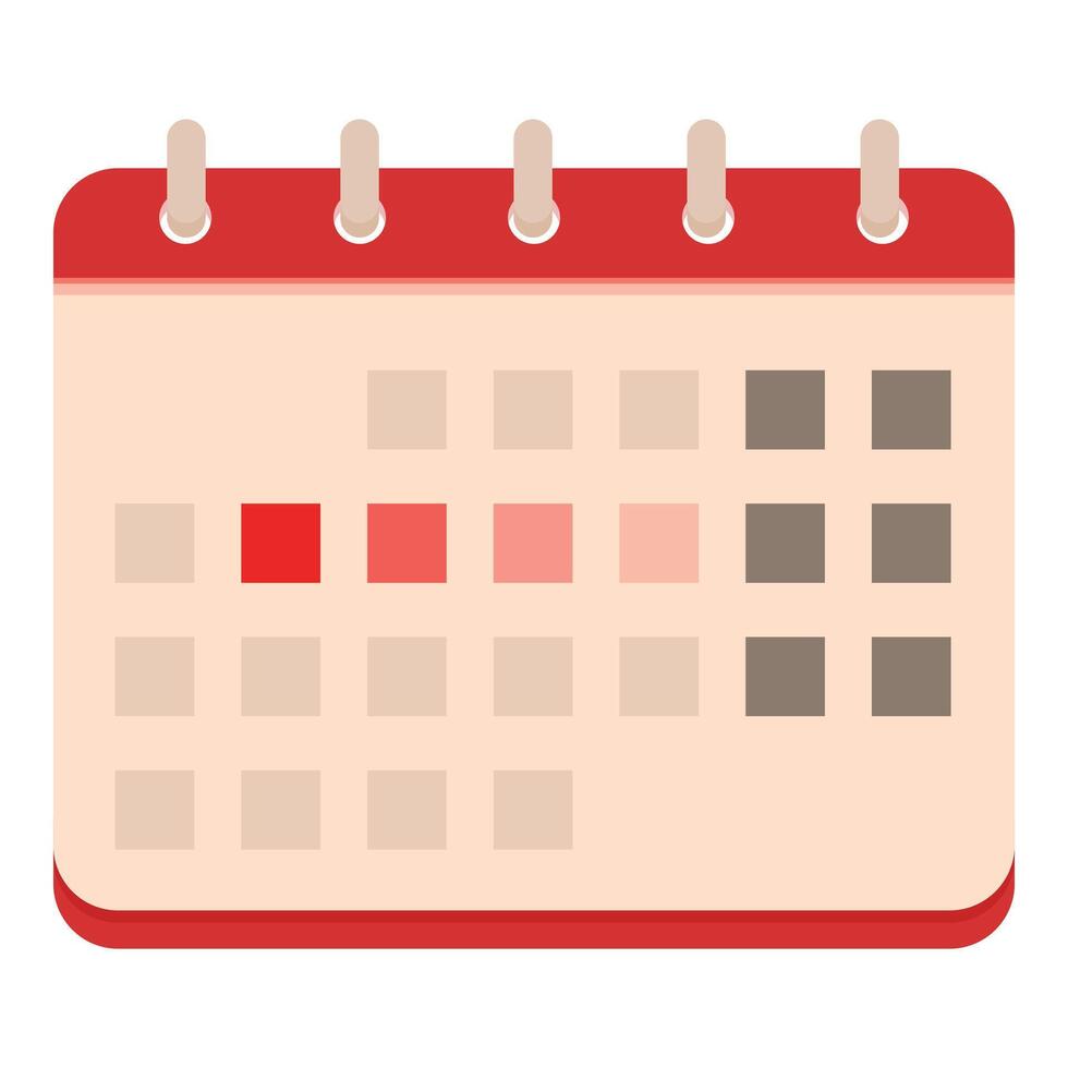 Calendar showing important appointment dates vector