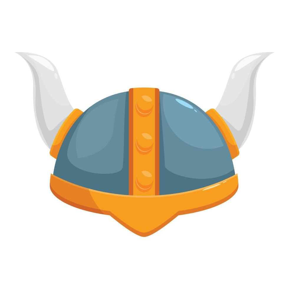 Viking warrior helmet with horns pointing upwards vector