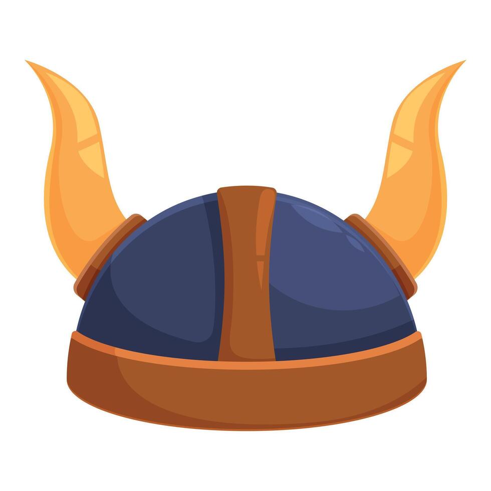 Viking warrior helmet with horns pointing upwards vector