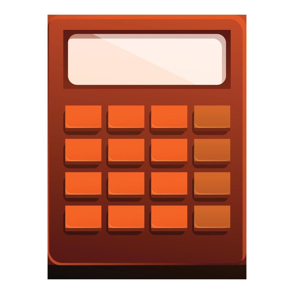 Modern calculator showing empty screen displaying calculating power vector