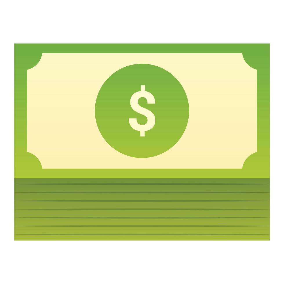 Stack of cash showing concept of wealth and savings vector
