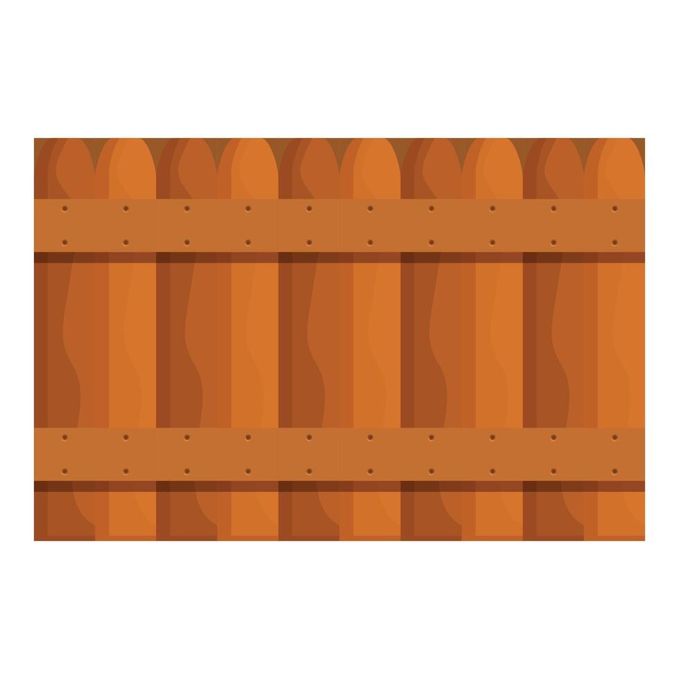 Simple wooden fence providing security and privacy vector