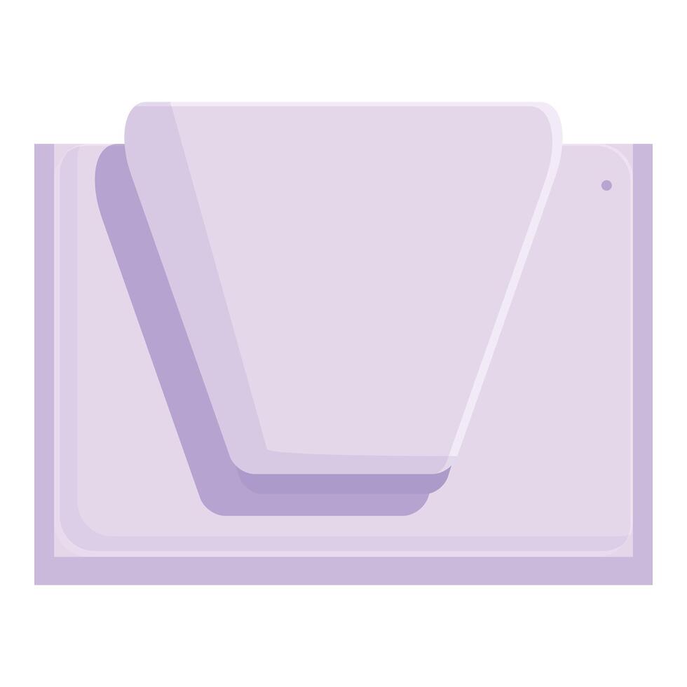 Purple button icon for mobile app or website design vector