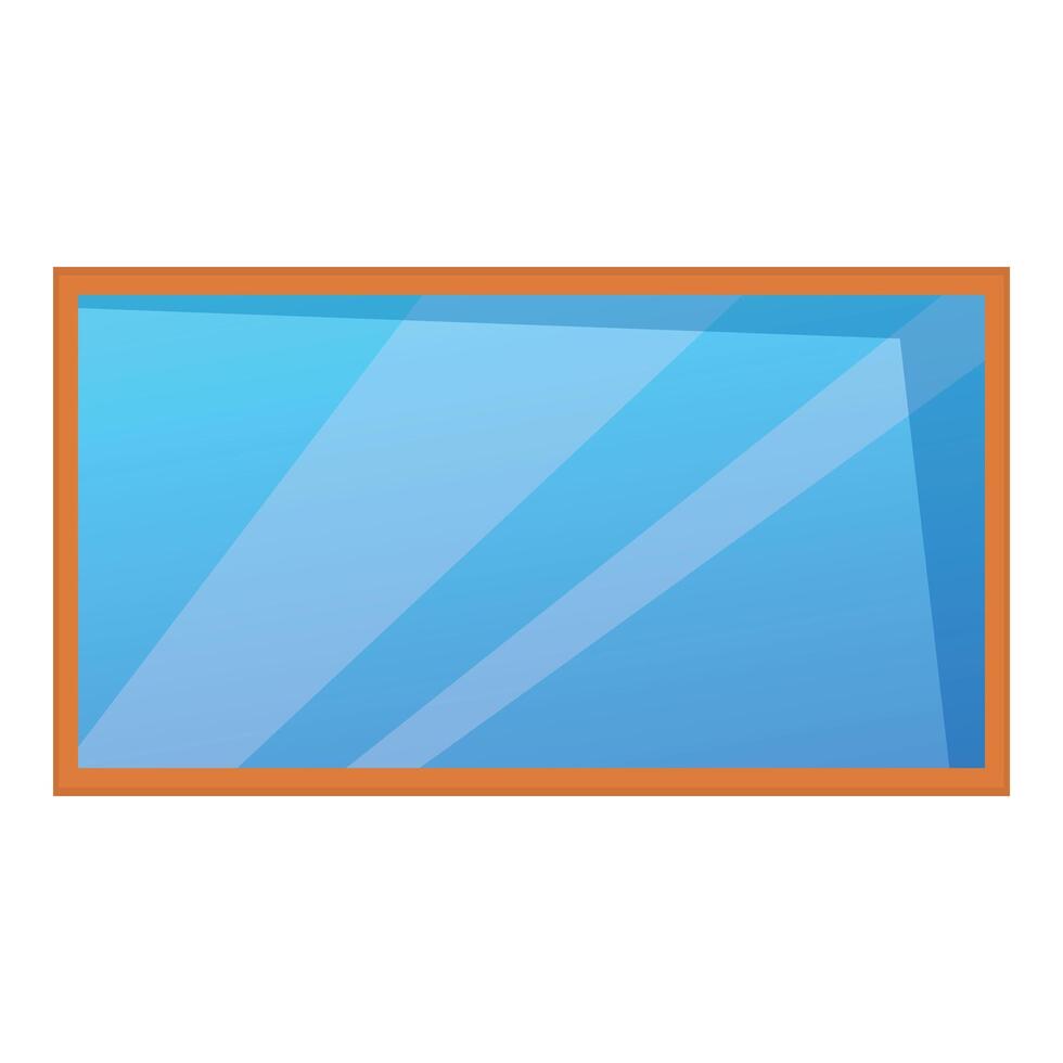Rectangular window reflecting blue sky with clouds vector