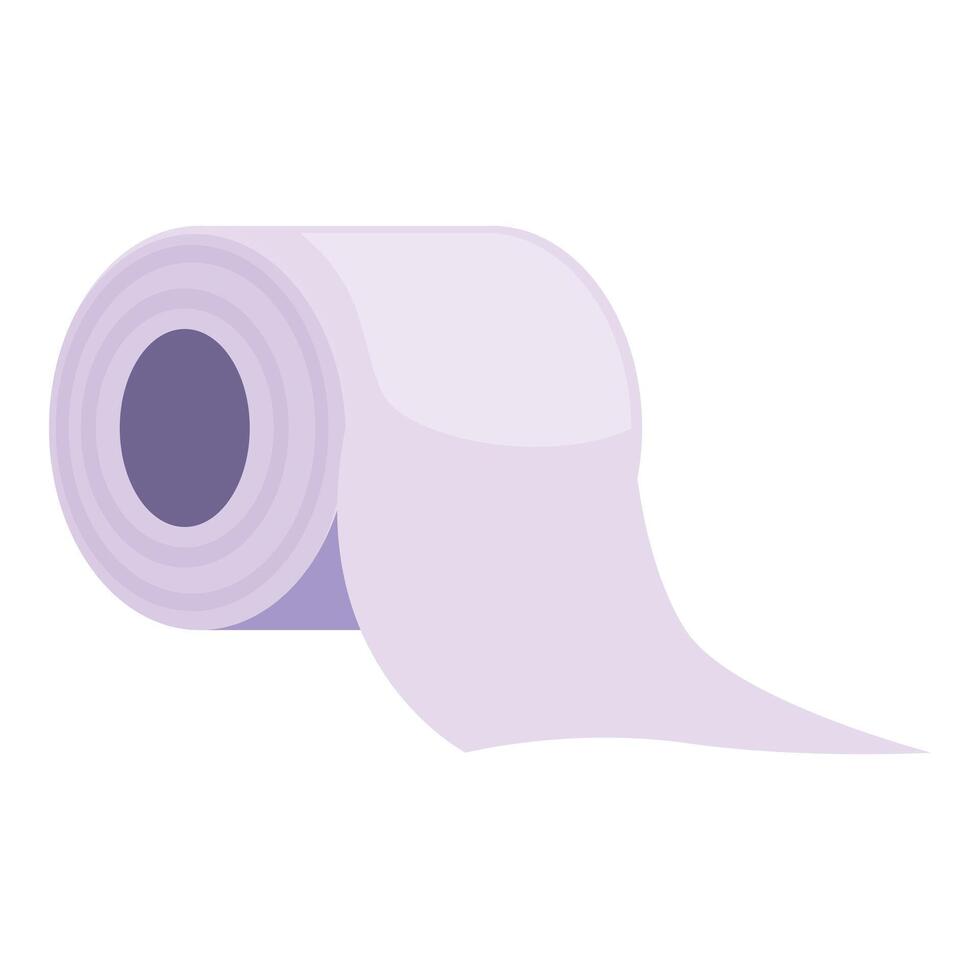 Soft toilet paper roll unrolling for bathroom hygiene vector