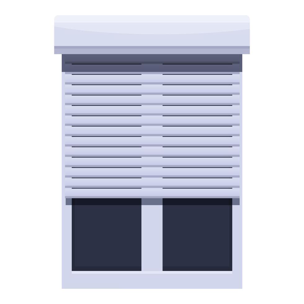 Modern window being protected by external rolling shutters vector