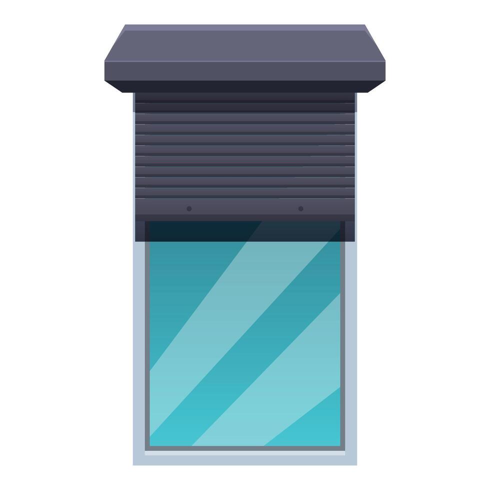 Modern window being protected by security shutter vector