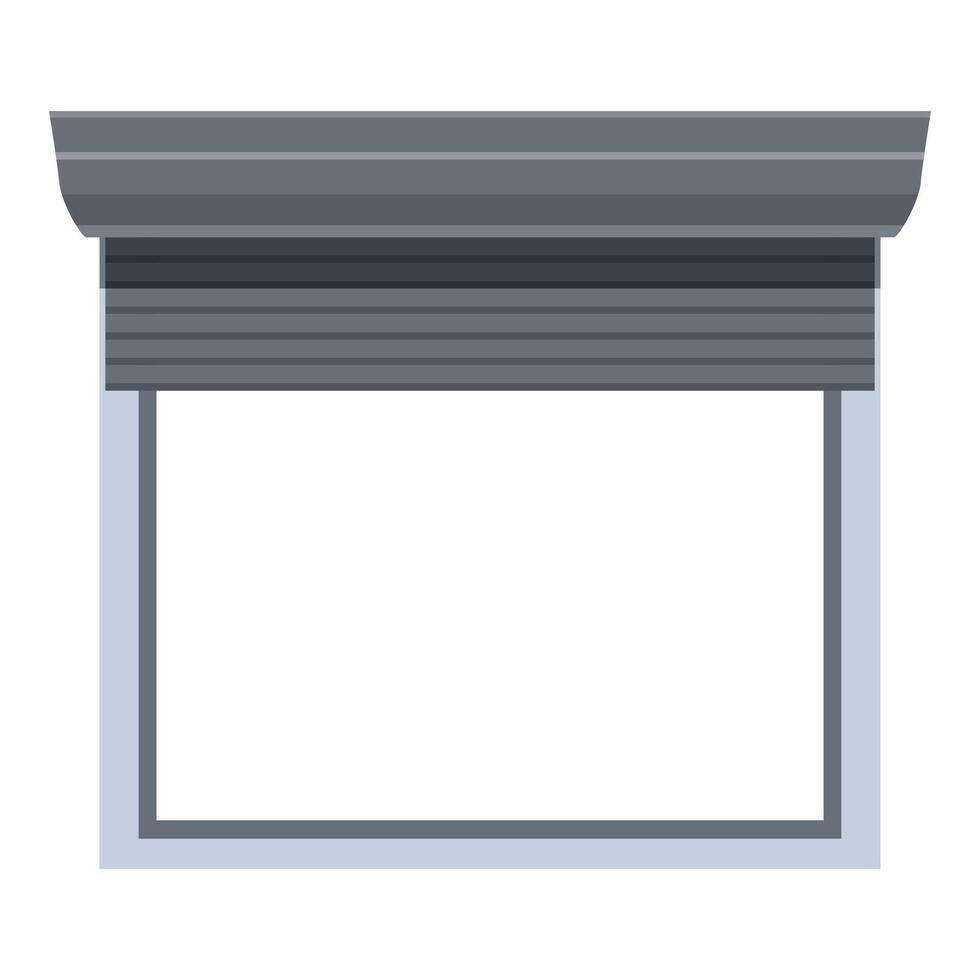 Modern protection system, gray window roller shutter providing security vector