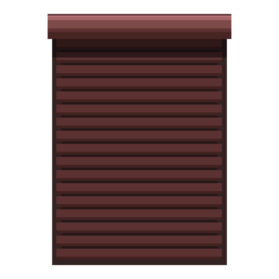Brown metal rolling shutter door protecting shop vector