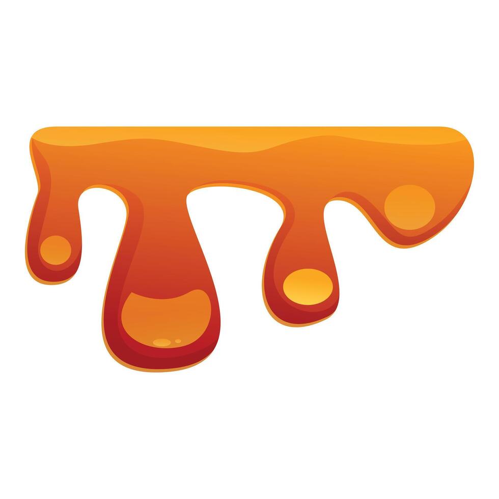 Flowing downward sweet honey liquid is dripping vector
