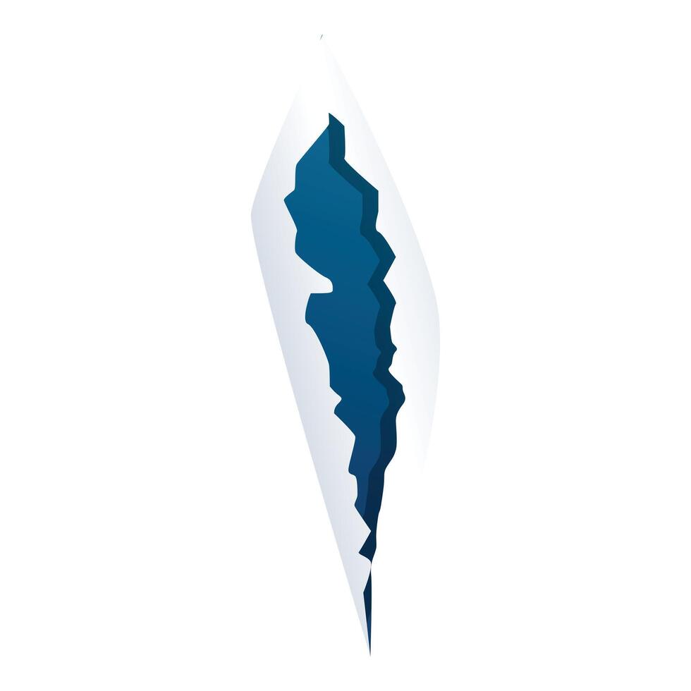 White paper is tearing apart revealing blue background vector