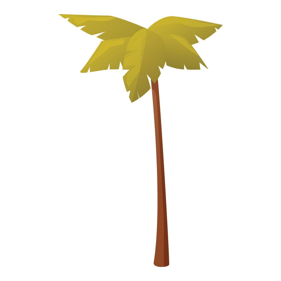 Cartoon palm tree standing tall in the summer sun vector