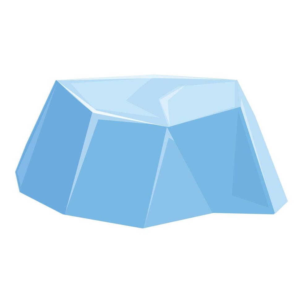 Big blue iceberg floating in cold water vector