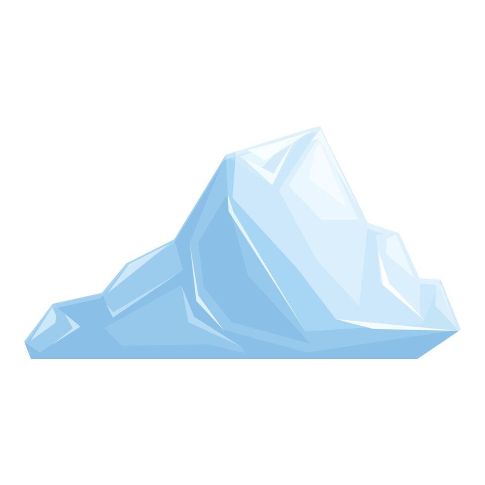 Large chunk of iceberg floating in ocean vector