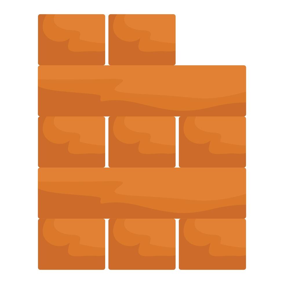 Brick wall being built with some missing bricks vector