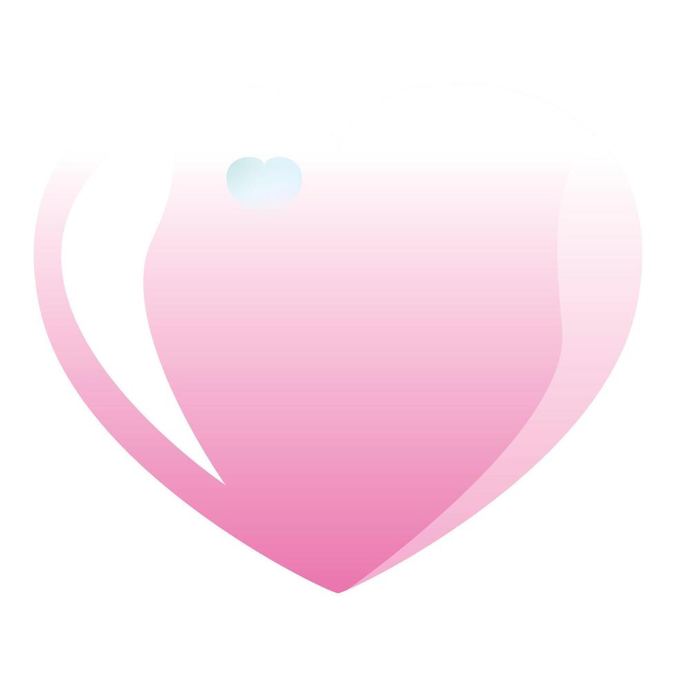 Pink heart representing love and romance for valentine's day vector