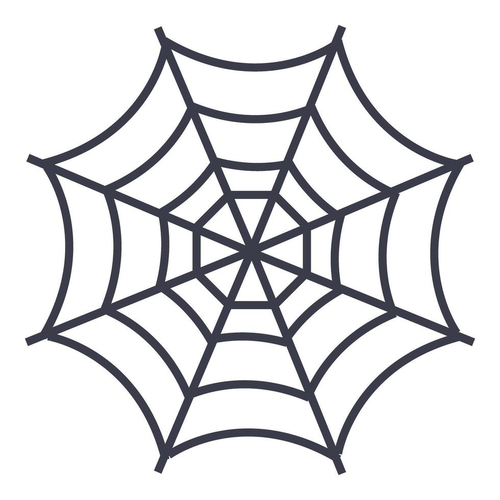 Spider web representing halloween decoration hanging down vector