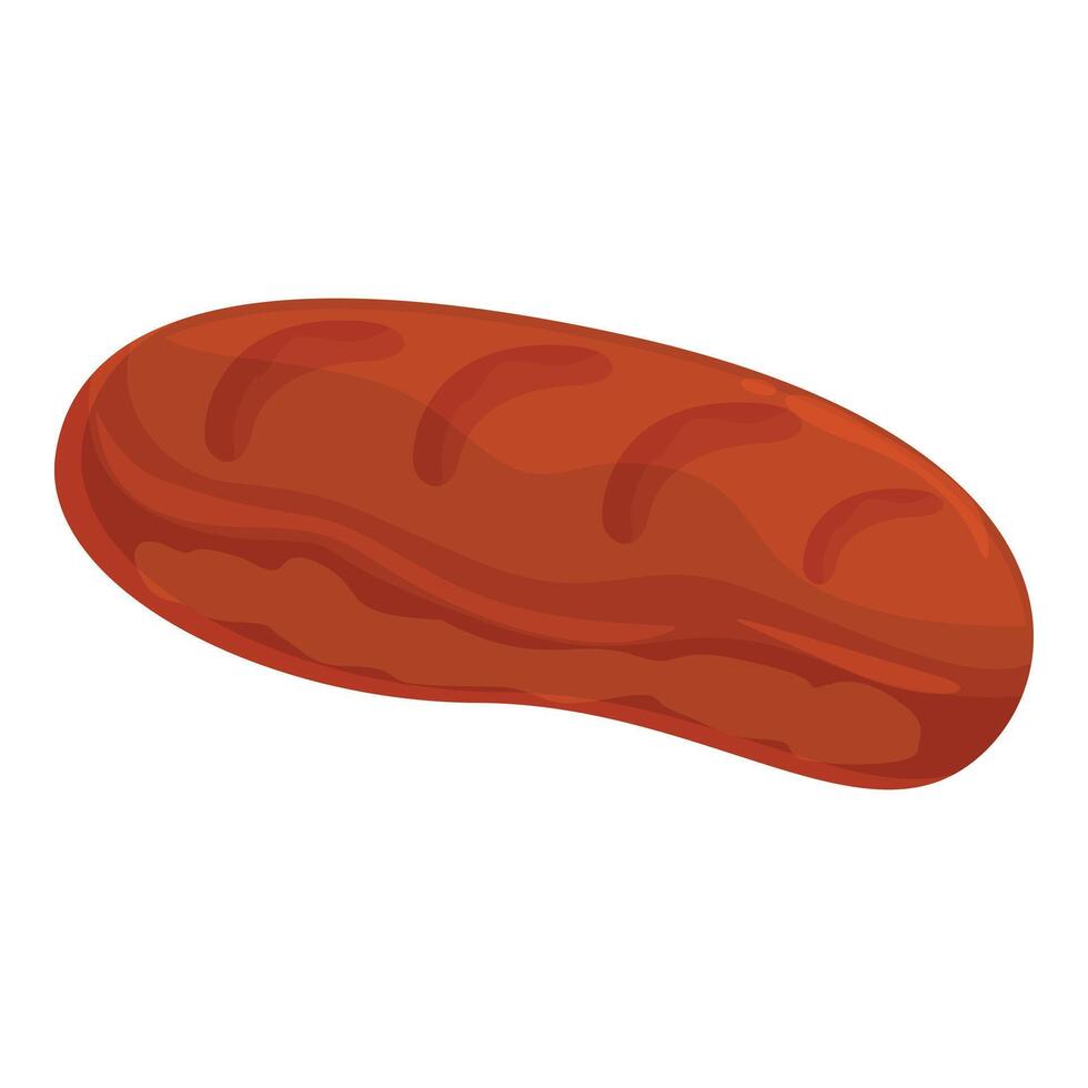 Freshly grilled sausage is ready to eat vector