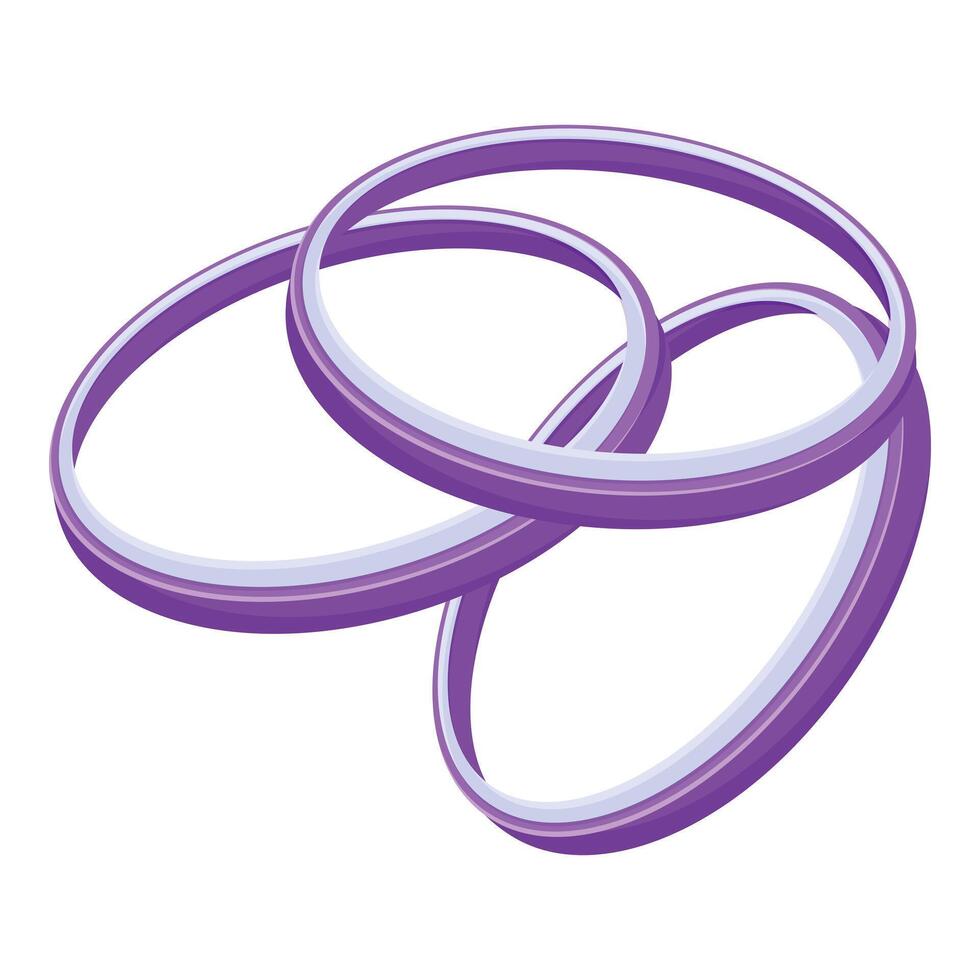Purple rings rotating abstract background design element vector