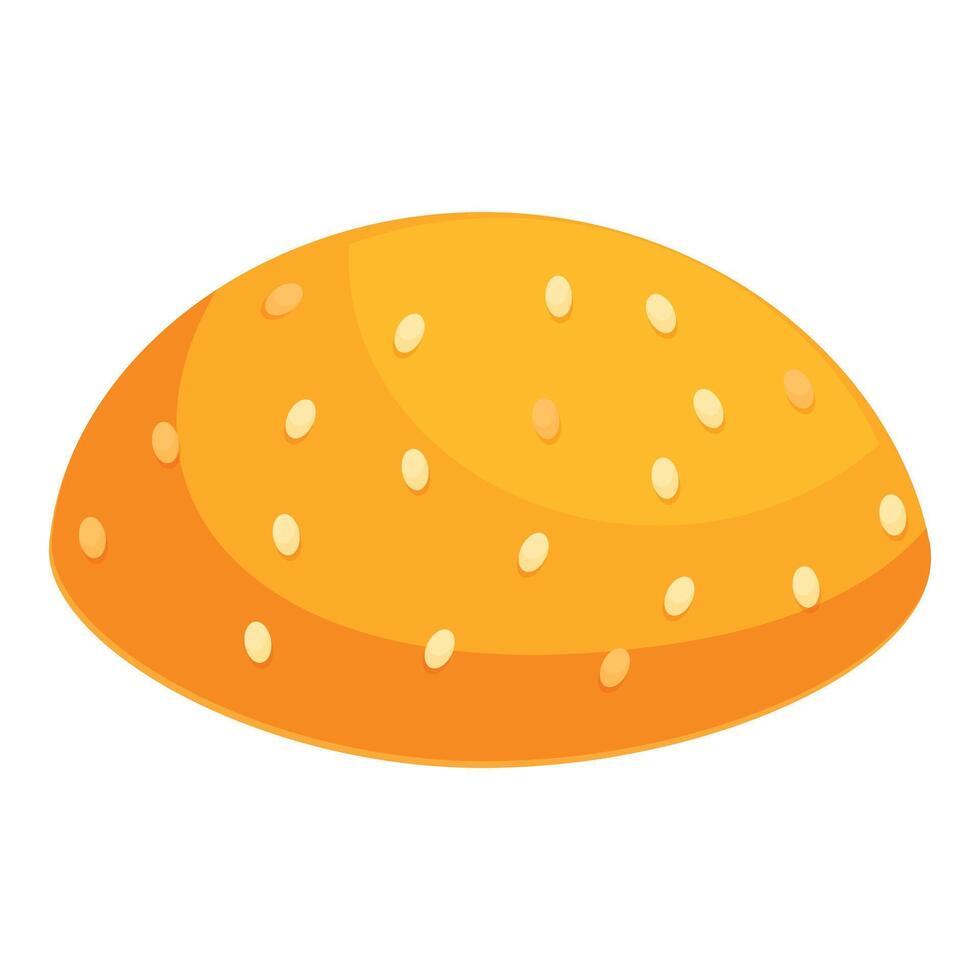 Freshly baked sesame seed burger bun waiting to be filled vector