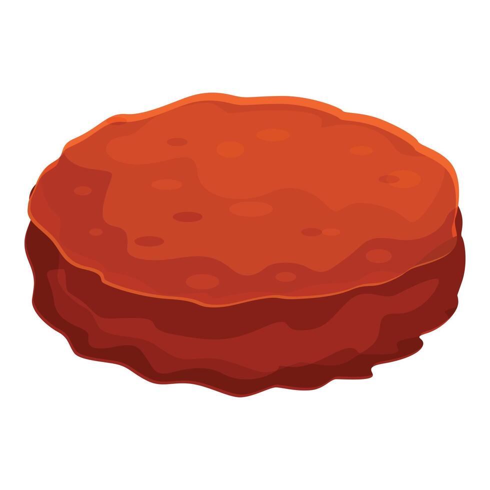 Fresh grilled burger patty being cooked for a tasty hamburger meal vector