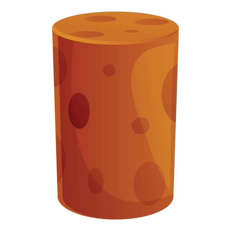 Big asteroid floating in space with craters on surface vector