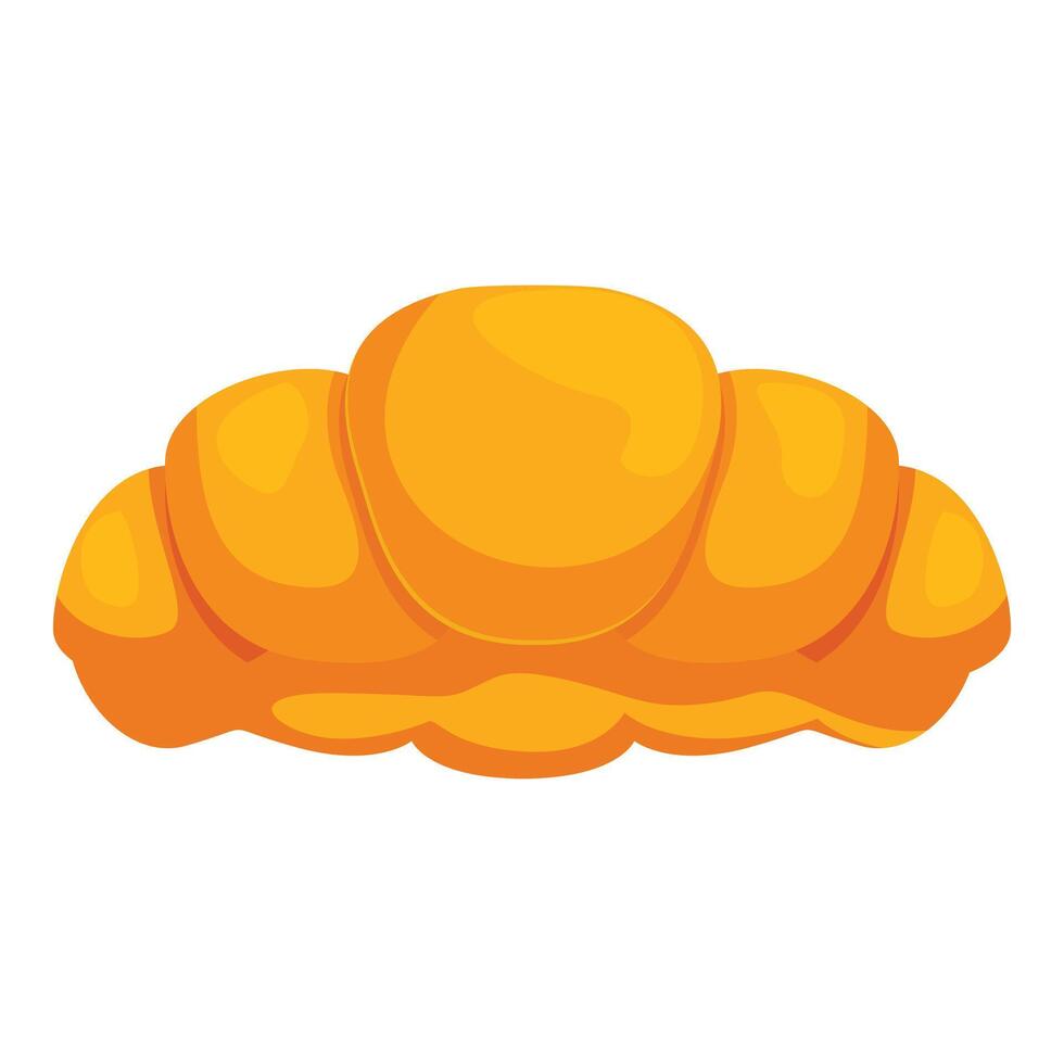 Delicious freshly baked croissant lying on white background vector