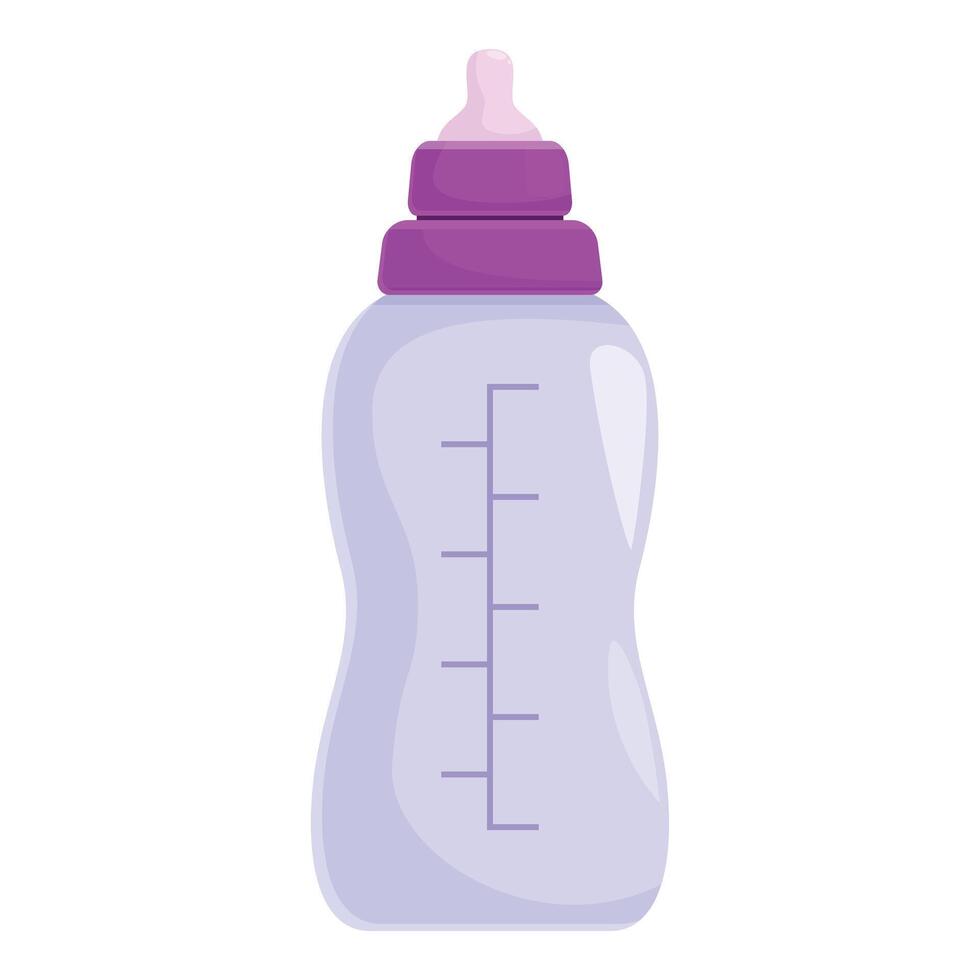 Baby bottle full of milk waiting for feeding time vector