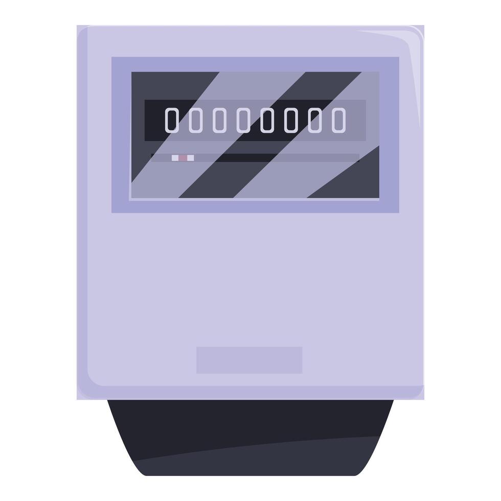 Electric meter showing energy consumption data vector