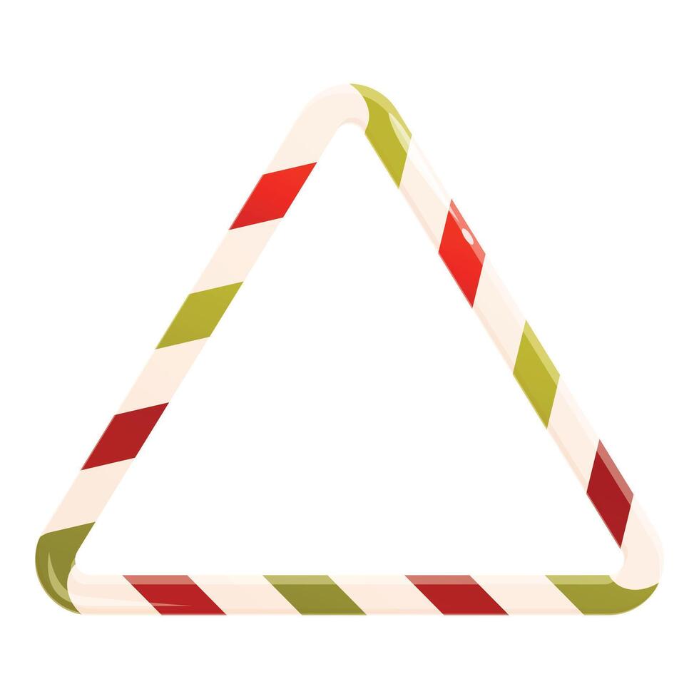 Christmas candy cane forming triangle shape vector