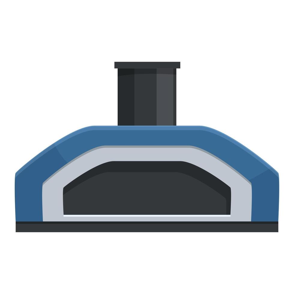 Blue modern design pizza oven for baking delicious pizzas vector
