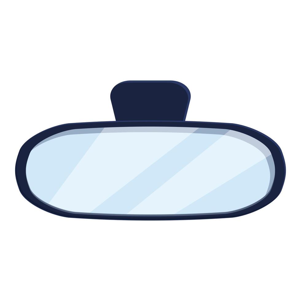Car rear view mirror reflecting nothing showing road safety vector