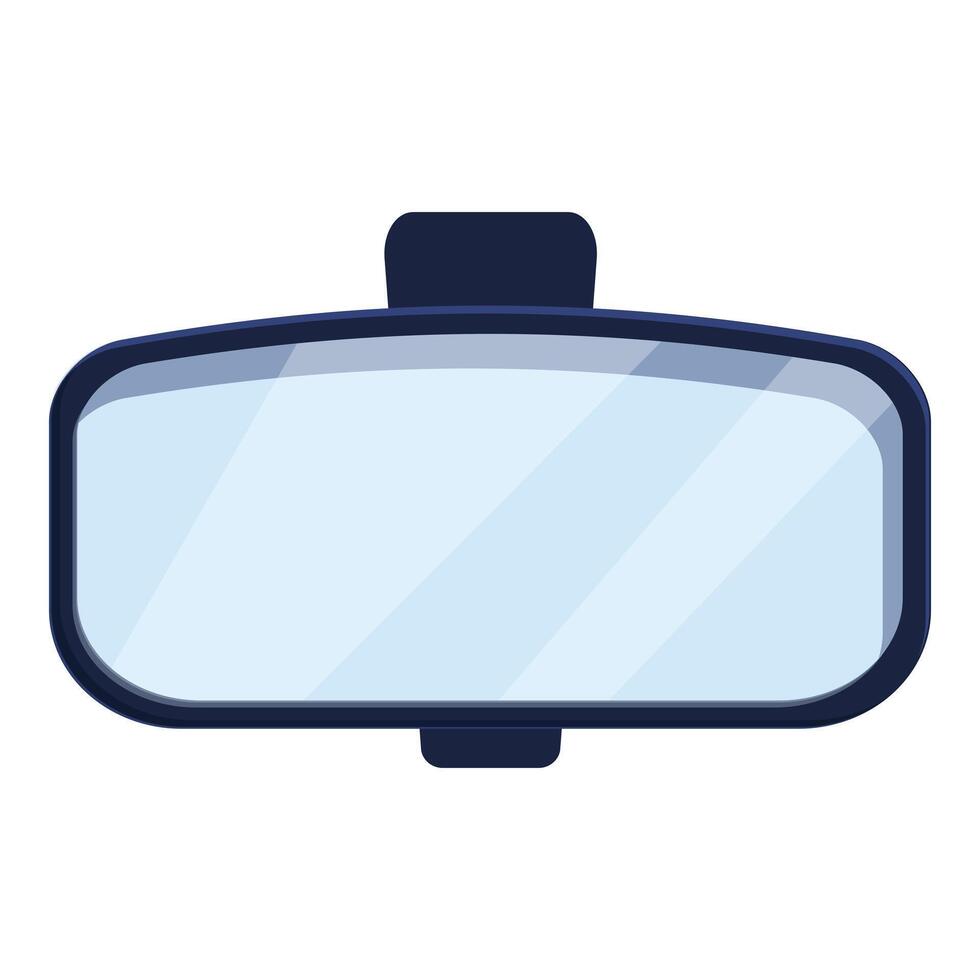 Car rearview mirror reflecting nothing showing empty road ahead vector