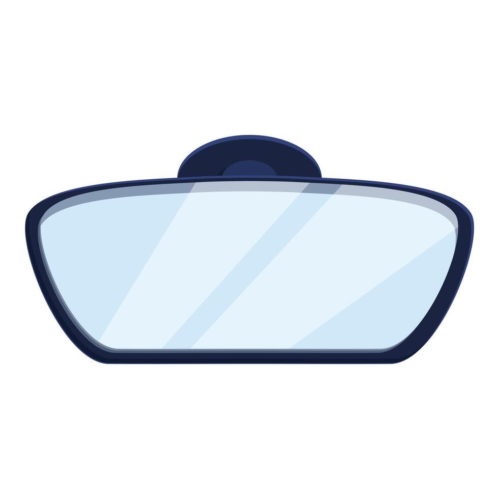 Rearview mirror reflecting nothing showing empty road ahead vector