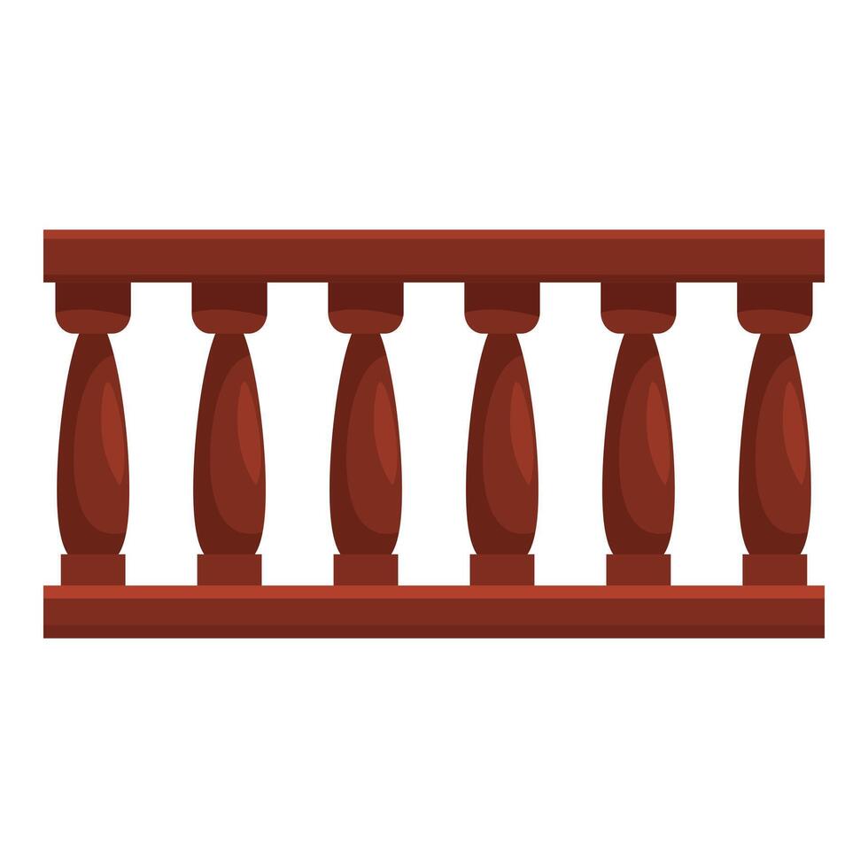 Wooden balustrade separating space in classic style vector