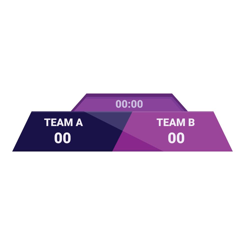 Sports scoreboard showing team a versus team b vector