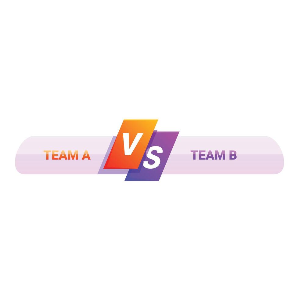 Team a versus team b scoreboard displaying competition vector