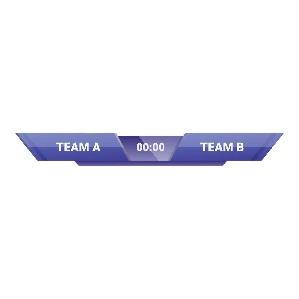 Modern lower third showing team a versus team b scoreboard vector
