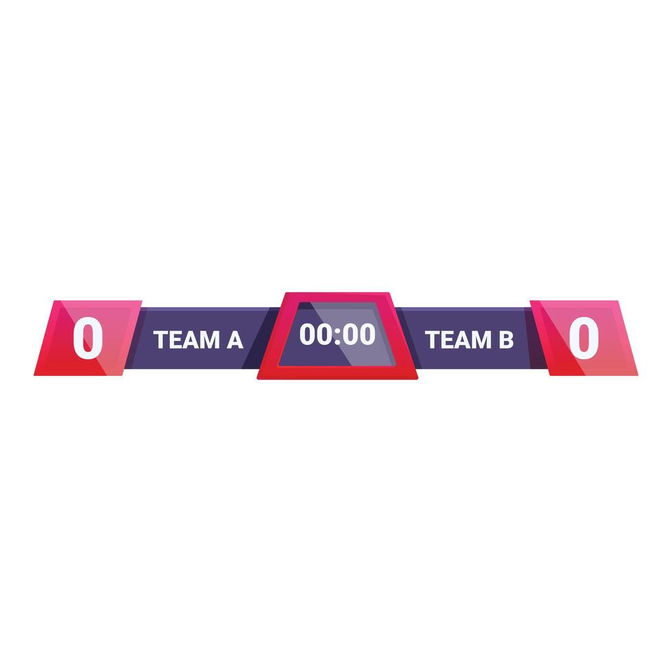 Modern scoreboard with time and result display for team a and team b vector