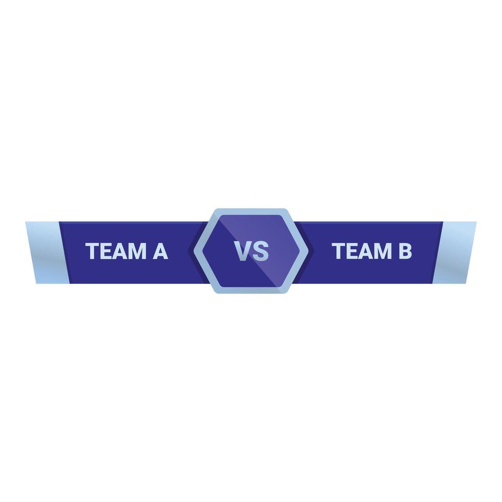 Versus screen showing team a against team b stream starting soon vector