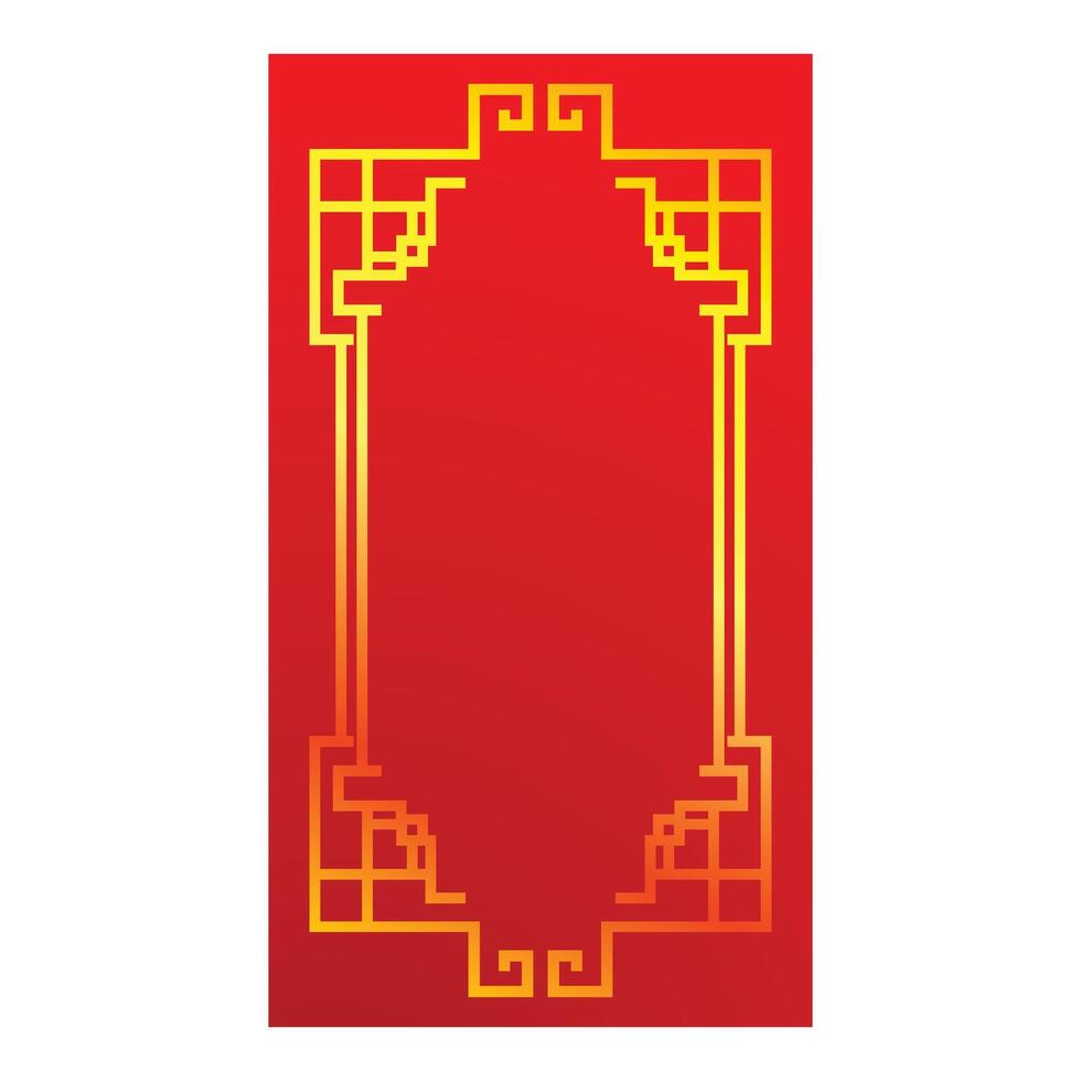 Vertical red and gold chinese style banner with copy space vector
