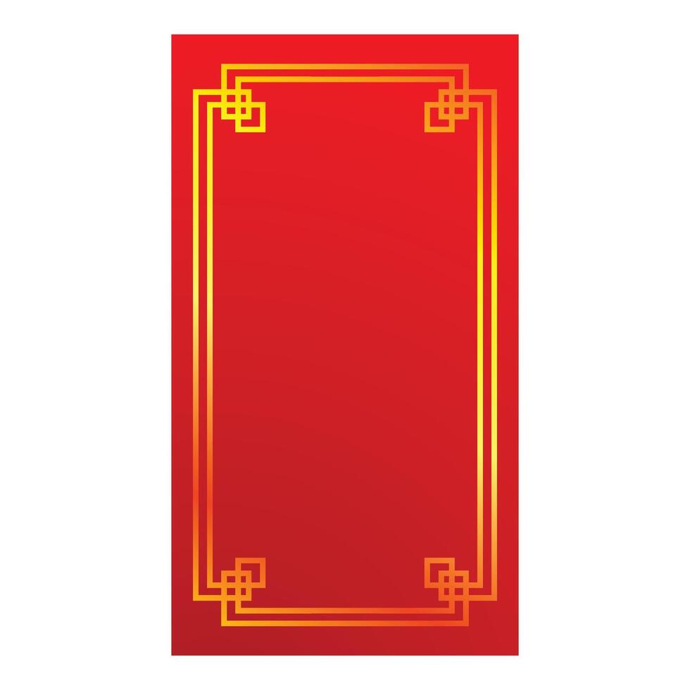 Red background featuring traditional chinese pattern border for new year celebration vector