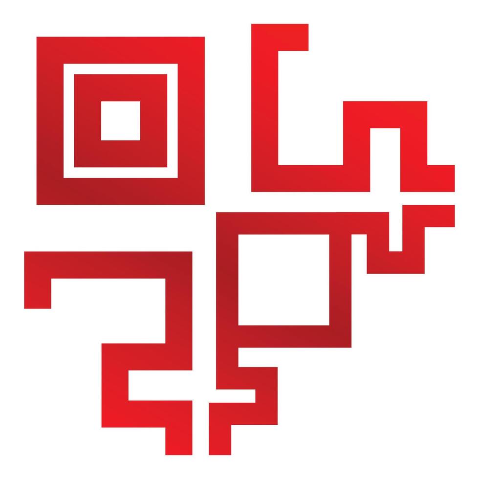 Red abstract geometric pattern forming intricate design vector