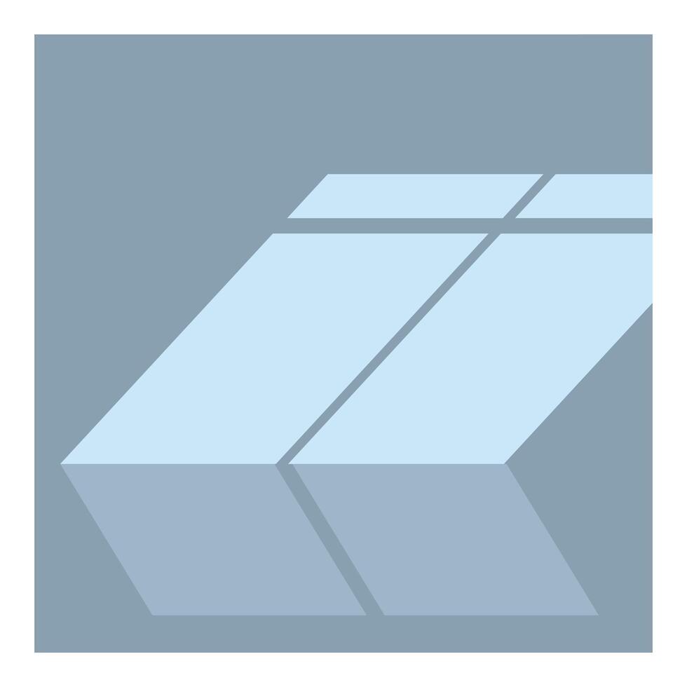 Abstract minimalist geometric shape casting a shadow vector